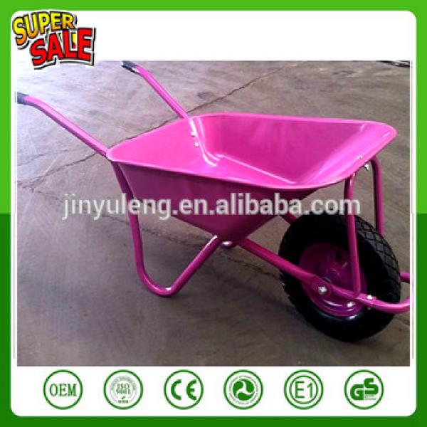 WB5009 hot sale durable steel construction wheel barrow wheelbarrow load 120kg trolley cart concrete pushchair #1 image