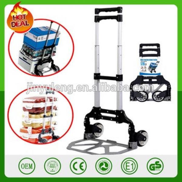 two wheels Steel &amp; Aluminum adjustable telescopic Folding Hand Truck,scalable fold hand trolley wagon #1 image