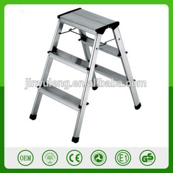 330-Pound Capacity Ultra Light Aluminum 3 Step ladder Platform Folding Stool Non Slip Safety Tread Space Saving Industrial Hom #1 image