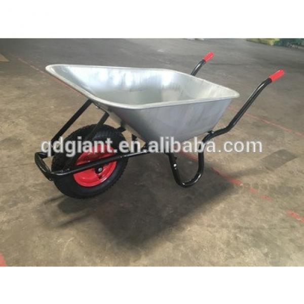 100L Germany market garden galvanized wheelbarrow with carton #1 image