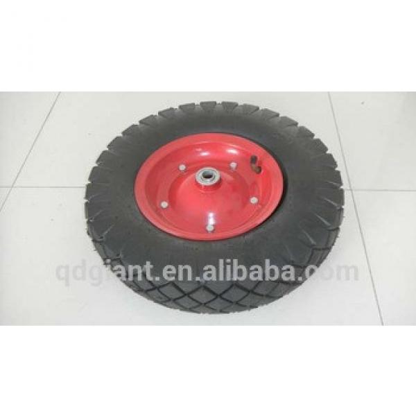 Pneumatic rubber wheels 4.00-8 with screwed metal rim #1 image