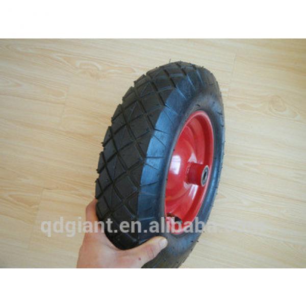 Good bearing Pneumatic rubber wheel 3.50-8 with bend valve #1 image