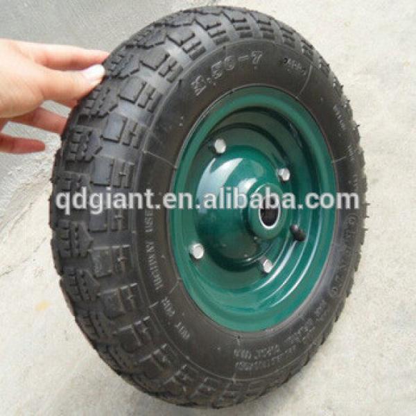 high quality wheel barrow tire with rim 3.50-7 #1 image