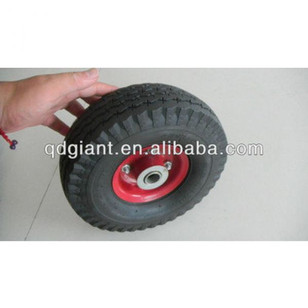 3.50-4 inflatable rubber wheel for hand cart #1 image