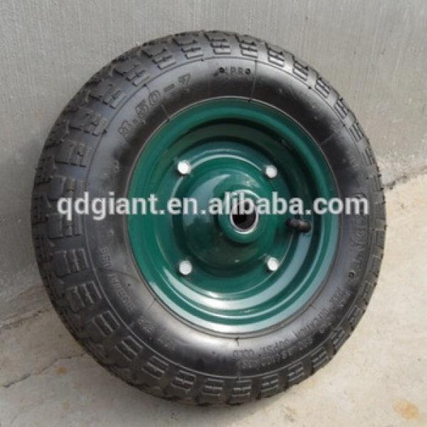 China supply 3.50-7 pneumatic rubber wheel for wheelbarrow #1 image