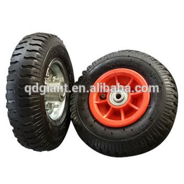 Pneumatic 200mm rubber wheel with steel rim #1 image