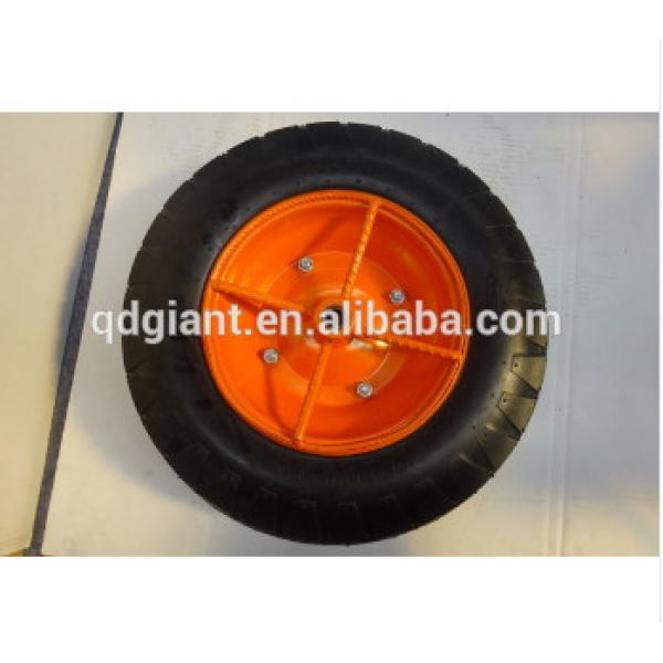 Portable 4.00-8 pneumatic wheel with steel rim #1 image