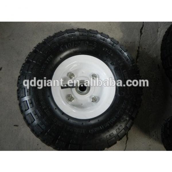 10&quot;x3.50-4 air rubber wheel for hand trolley beach buggy #1 image