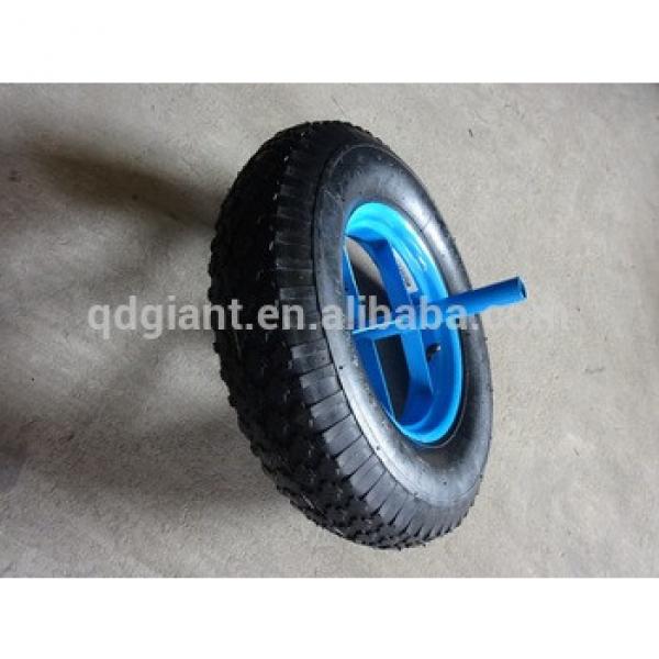 16 inch portable pneumatic wheel for wheelbarrow with a long axle #1 image