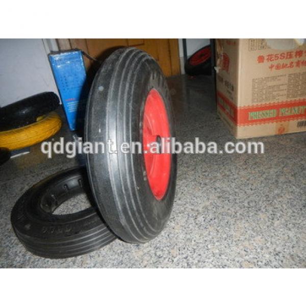 16 inch solid rubber wheel with metal rim #1 image