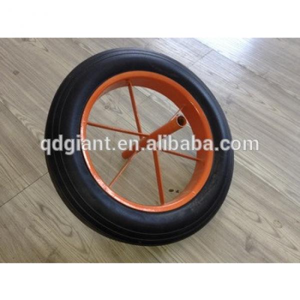 14 inch solid rubber wheel wheelbarrow wheel 14x4 #1 image