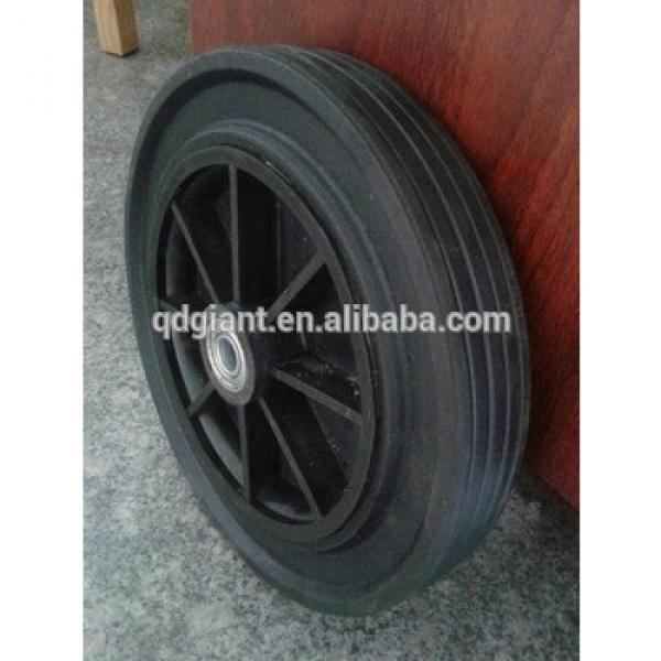 12 inch solid rubber wheel with plastic rim #1 image
