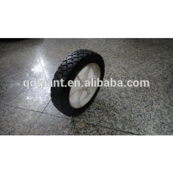 7x1.5&quot; solid rubber wheels with plastic rim for air compressor/garden cart/wheel barrow #1 image
