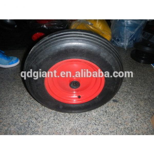 Solid wheel for wheelbarrow &amp; trolley &amp; hand carts 16&quot;x4&quot; #1 image