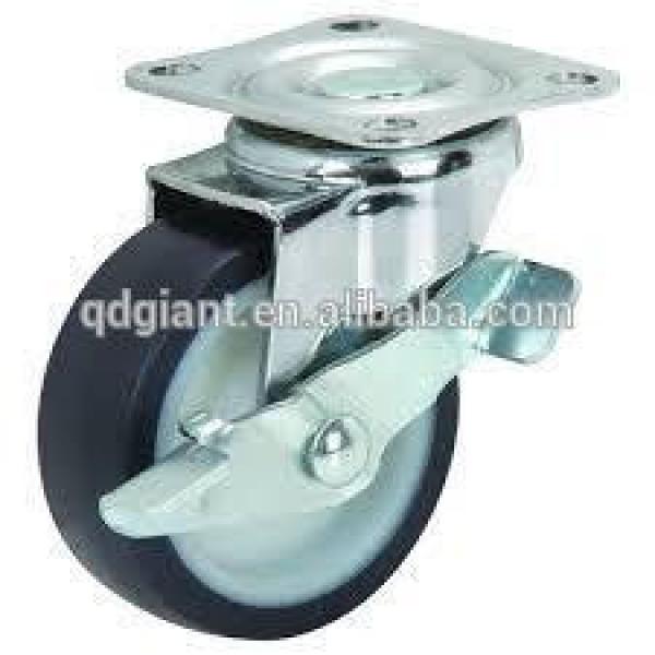 3 inch plastic swivel caster wheels with double brake #1 image