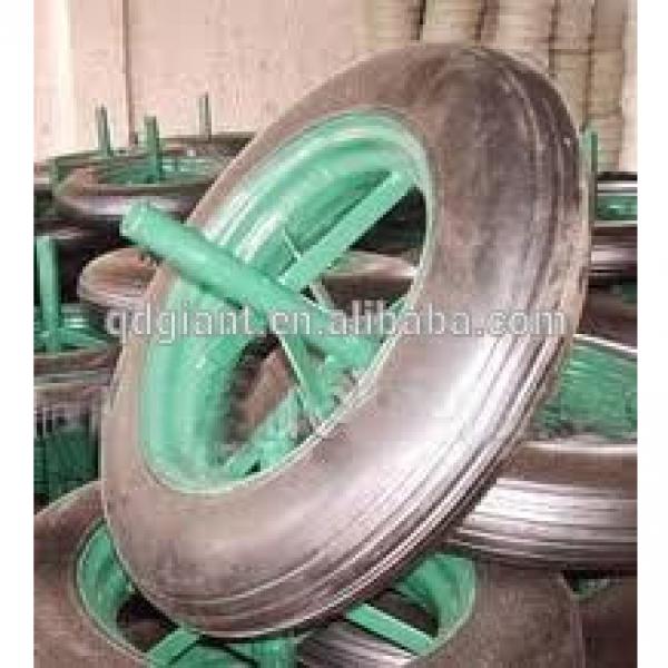 Qingdao manufacturer heavy duty wheel barrow 14&quot;x4&quot; solid wheel #1 image