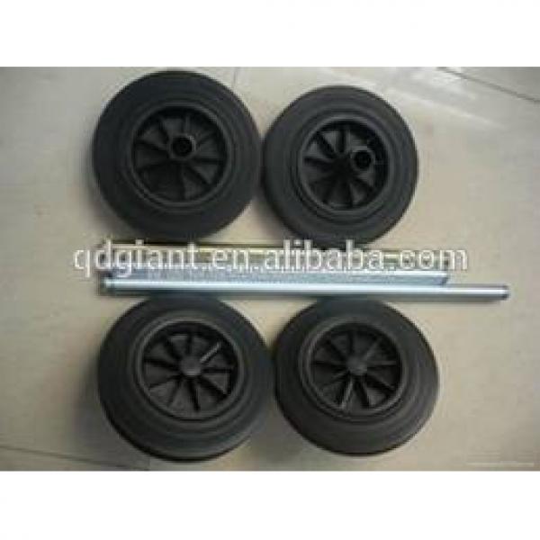 Trash bin solid rubber wheel with axle #1 image