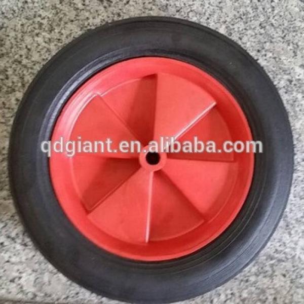 10*1.5 solid rubber wheels with plastic hub for trolley #1 image
