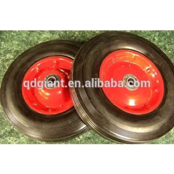 16in solid rubber tire with steel rim and ball bearing #1 image