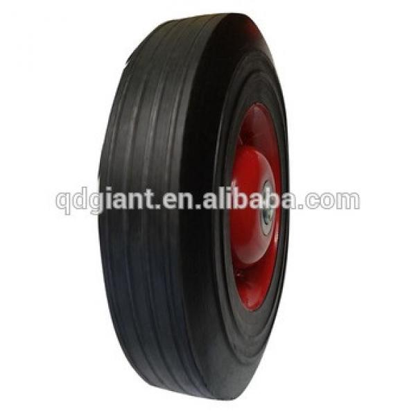 10&quot; x 2.5&quot; Heavy Duty New Industrial Solid Rubber and metalc Rim Wheel #1 image