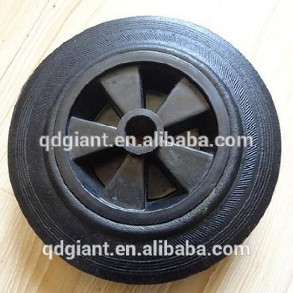 8 inch solid rubber wheel for waste bin #1 image