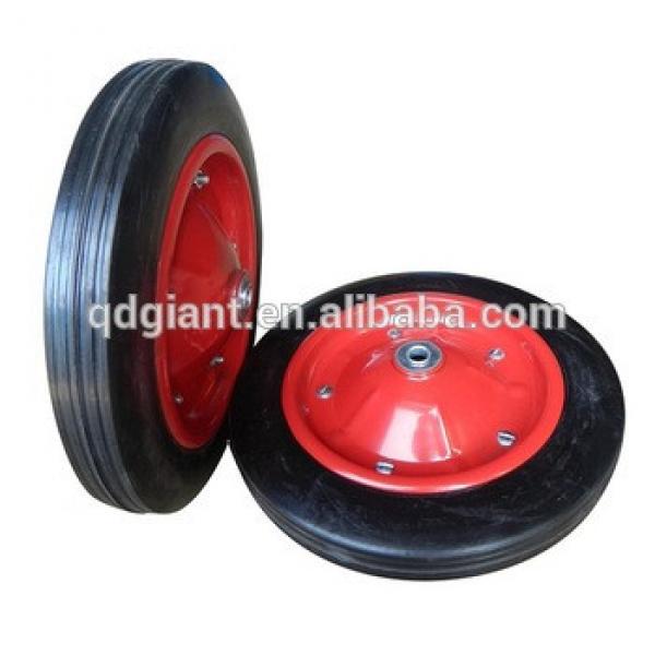 13&quot; solid rubber garden cart wheel #1 image