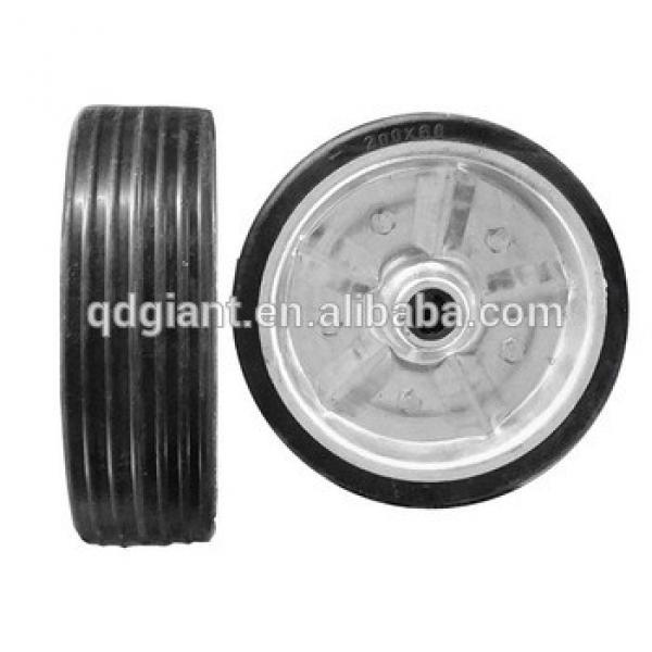 200mm rubber wheel with steel rim #1 image