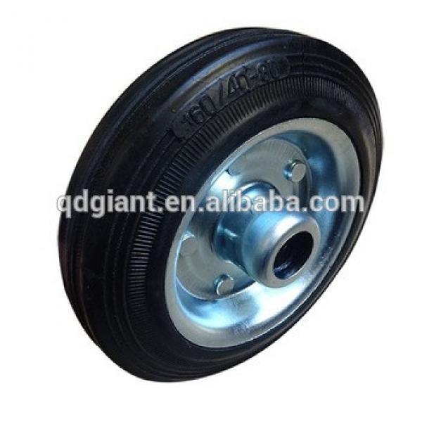 6 inch rubber wheel with steel rim #1 image