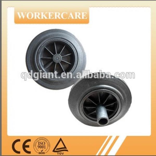8inch solid rubber wheels for trash bin #1 image