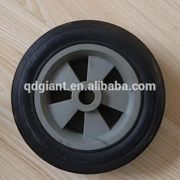 5inch small solid rubber caster and wheels with plastic rim #1 image