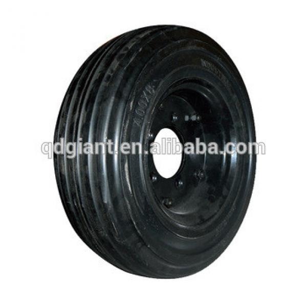 wheel barrow tire 4.80/4.00-8 solid foam rubber wheel #1 image