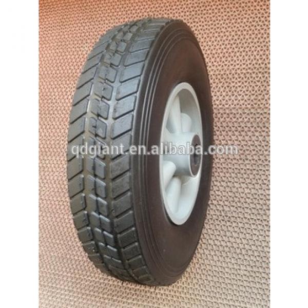 10 inch plastic rim semi-pneumatic solid rubber wheel for toys, hand trucks, tool carts #1 image