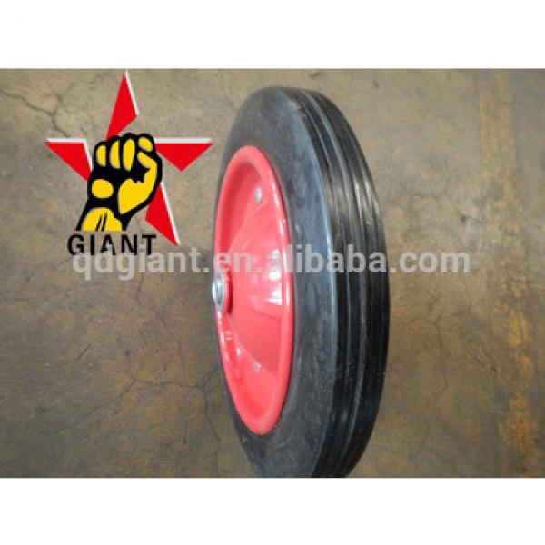 13&quot;x3&quot; solid rubber wheel with steel rim #1 image