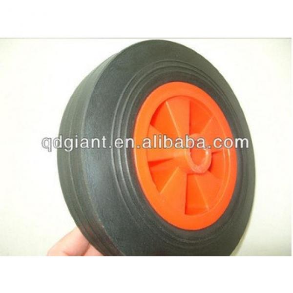 China popular portable 8 inch solid rubber wheel with plastic rim #1 image