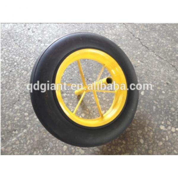 Popular 14&quot;x4&quot; solid rubber wheel with a long axle #1 image