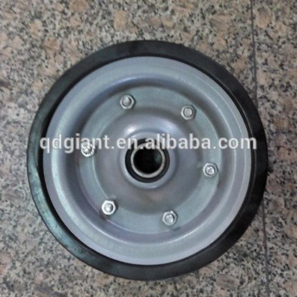 durable solid rubber wheels for beach cart 8 inch #1 image