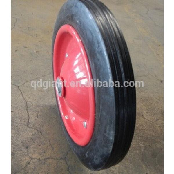 13&quot;x3&quot; steel rim china high quality solid rubber wheel #1 image