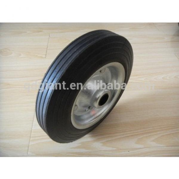 Supply 8 inch China galvanized rim cheap solid rubber wheel #1 image