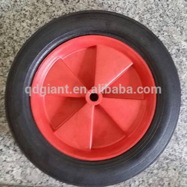 Hot sale red plastic rim solid rubber wheel 10 inch wheel #1 image