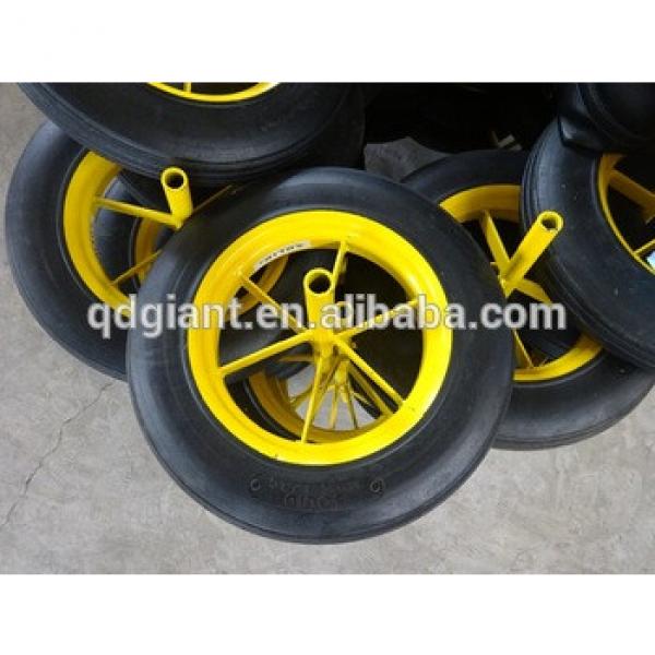 14 inch solid rubber coated wheelbarrow wheels #1 image