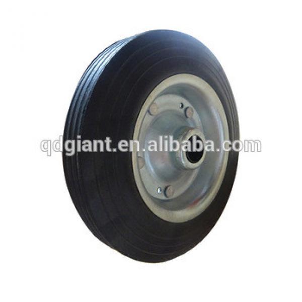 8inch castor wheel metal rim solid rubber wheel #1 image
