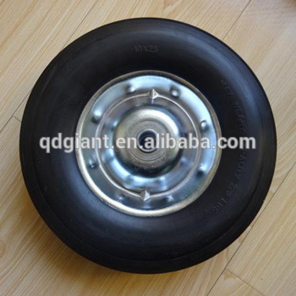 10&quot;x2.5&#39;&#39; solid rubber wheel for hand trolleys and wheel barrow #1 image