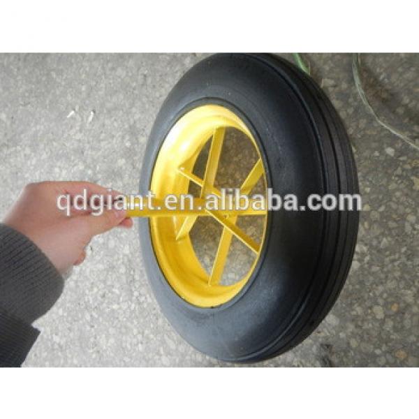 chinese tyres supplier solid rubber wheel for trolley 14&quot;x4&quot; #1 image