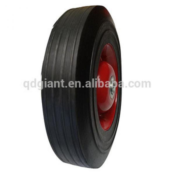 10 inch china good rims wheelbarrow solid rubber wheels #1 image