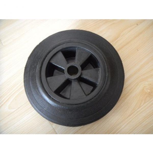 8inch dust bin wheels solid rubber wheel #1 image