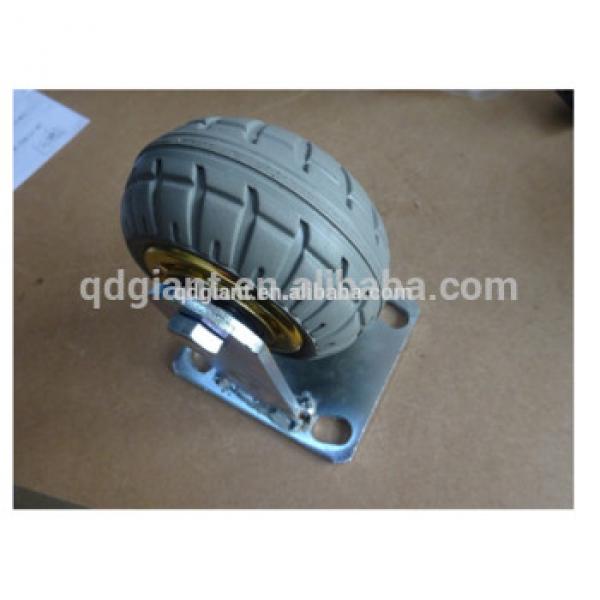 4 inch solid rubber wheel heavy duty transport caster wheel #1 image