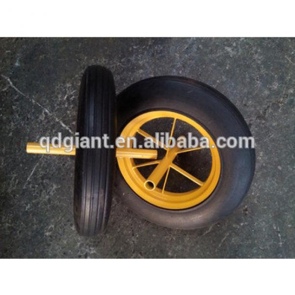 14inch solid rubber wheels for hand trolleys and wheel barrow #1 image
