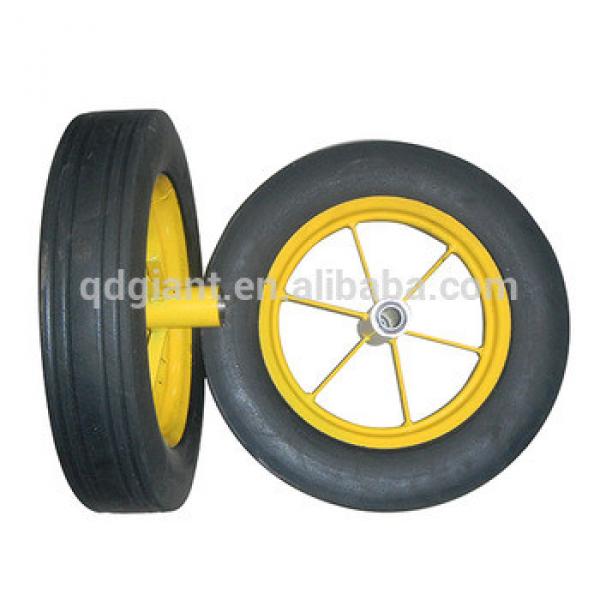 strong black solid tyre 16&quot; wheel wheelbarrow wheel #1 image