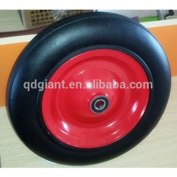 steel rim powder rubber wheel solid tyre for wheelbarrow #1 image