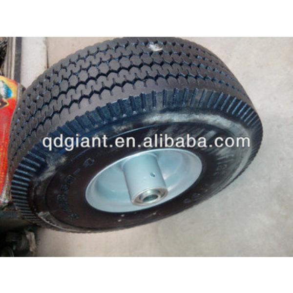 PU foam rubber wheel 410/350-4 PU flat free wheel #1 image